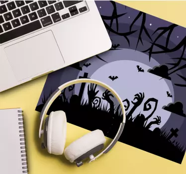 Gaming podloga za miš eerie scena groblja - TenStickers