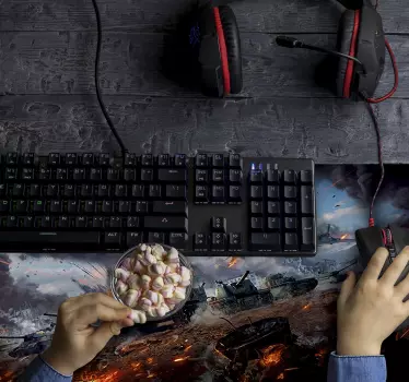 Gaming podloga za miš eksplozivna bojišta - TenStickers