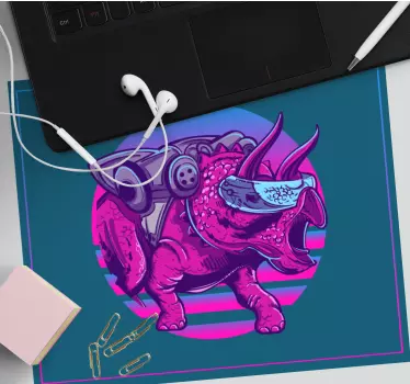 Gaming podloga za miš futuristički triceratops - TenStickers