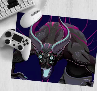 gaming podloga za miš ilustracija mitskog bića - TenStickers