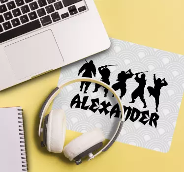 Gaming podloga za miš ninja siluete prikaz - TenStickers