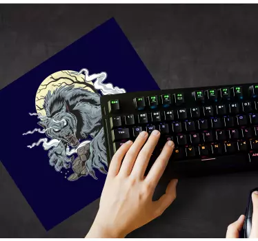 Gaming podloga za miš oštar vukov zavijanje - TenStickers