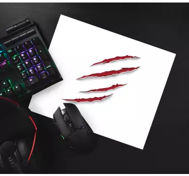 Gaming podloga za miš oštri crveni tragovi pandži - TenStickers