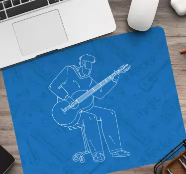 Gaming podloga za miš s glazbenikom na gitari - TenStickers