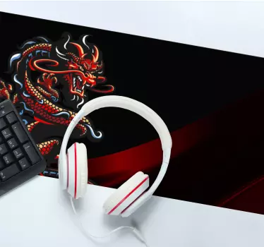 Gaming podloga za miš s intenzivnom umjetnošću zmaja - TenStickers