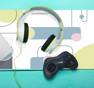 Gaming podloga za miš s modernim geometrijskim oblicima - TenStickers