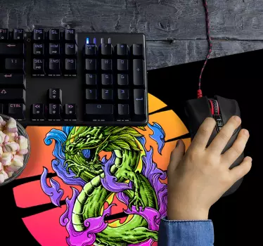 Gaming podloga za miš s motivom ljutog zmaja - TenStickers