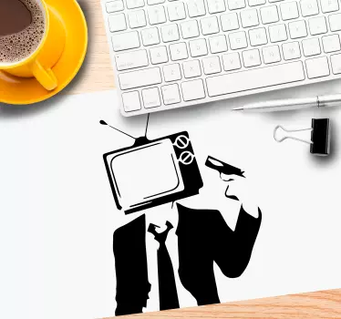 Gaming podloga za miš s motivom televizijskog lica - TenStickers