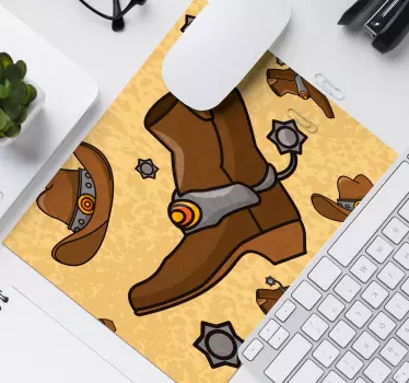 Gaming podloga za miš s motivom zapadnjačkog čizme - TenStickers