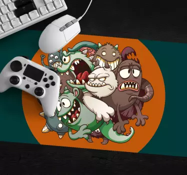 Gaming podloga za miš s neobičnim čudovištima - TenStickers