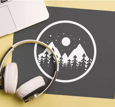 Gaming podloga za miš s pogledom na planine - TenStickers