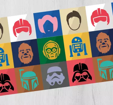 Gaming podloga za miš s portretima ikoničnih likova - TenStickers