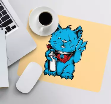 Gaming podloga za miš s preslatkim mačkom - TenStickers