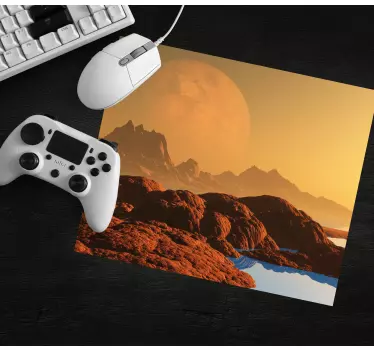 Gaming podloga za miš s prizorom vanzemaljskog pejzaža - TenStickers