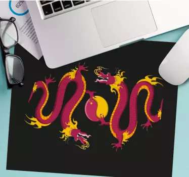 Gaming podloga za miš s složenim dizajnom zmaja - TenStickers