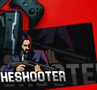 Gaming podloga za miš s stiliziranim likom pucača - TenStickers