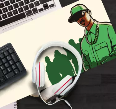 Gaming podloga za miš s stiliziranom siluetom lika - TenStickers