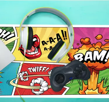Gaming podloga za miš s umjetnošću eksplozije stripa - TenStickers