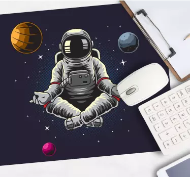 Gaming podloga za miš s umjetnošću meditirajućeg astronauta - TenStickers