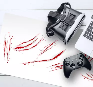 Gaming podloga za miš s uzorkom oštrih ogrebotina - TenStickers