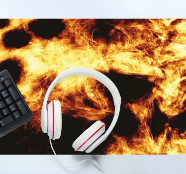 Gaming podloga za miš s vatrenom apstraktnom teksturom - TenStickers