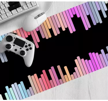 Gaming podloga za miš Šarene zvučne valove - TenStickers