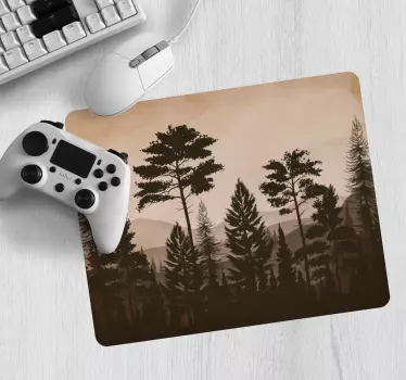 Gaming podloga za miš silueta šumske scene - TenStickers