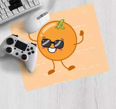 Gaming podloga za miš veseli narančasti lik - TenStickers