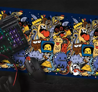 Geek kolaž gaming vinil podloga za miš - TenStickers