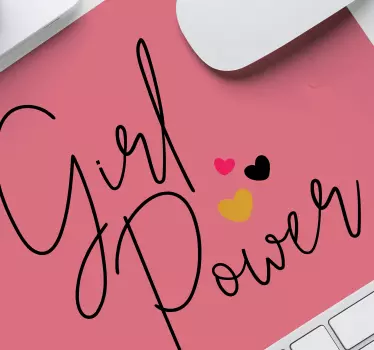 Girl power pink jastučić za miš s navodnicima - TenStickers