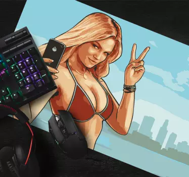 Gta sexy girl gaming vinilna podloga za miš - TenStickers