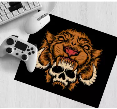 Igraća vinilna podloga za miš od tigra i kostura - TenStickers