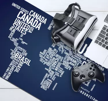 Karta svijeta zemlje karta svijeta karta vinil miša - TenStickers