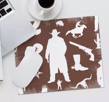 Kauboj i konji uzorak miša - TenStickers
