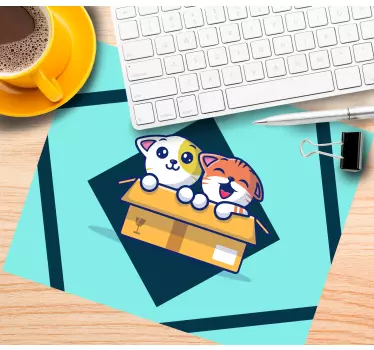 Mačke u kutiji originalna podloga za miša - TenStickers