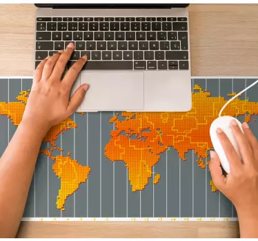 Mapa svjetske vremenske zone mapa vremenske zone mouse mat - TenStickers
