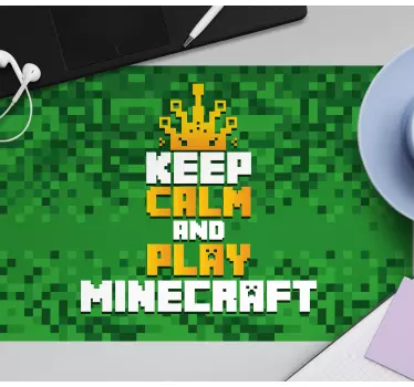 Ostanite mirni i igrajte minecraft igraću vinilnu podlogu za miša - TenStickers