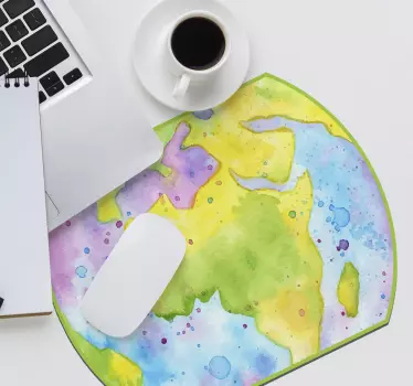 Planisphere karta svijeta vinil jastuk za miš - TenStickers