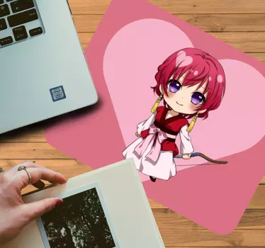 Podloga za miš anime chibi lik s srcem - TenStickers