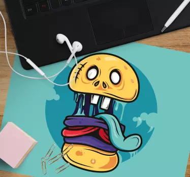 Podloga za miš anime s animiranom lubanjom - TenStickers
