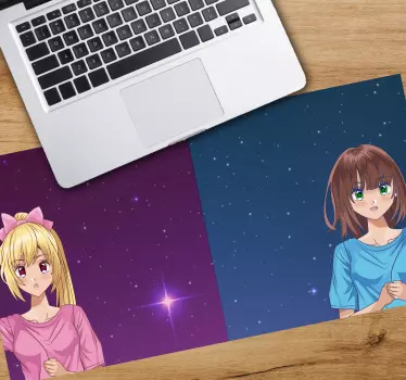 Podloga za miš anime s likovima iz animea sa zvijezdama - TenStickers