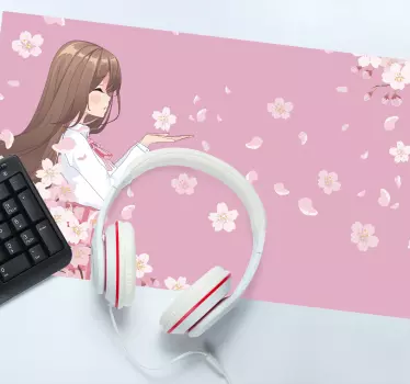 Podloga za miš anime s šarmantnim cvjetnim likom - TenStickers