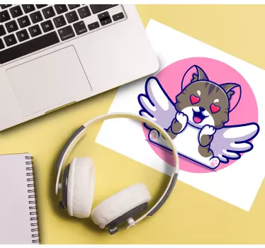 Podloga za miš anime slatka leteća mačka - TenStickers
