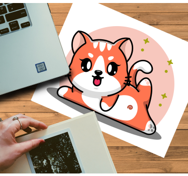 Podloga za miš anime razigrana mačka - TenStickers