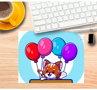 Podloga za miš anime slatki mačići s balonima - TenStickers