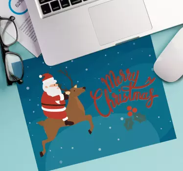 Podloga za miš božić djed mraz na irvinu - TenStickers