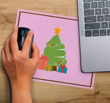 Podloga za miš božić s blagdanskim drvcem - TenStickers
