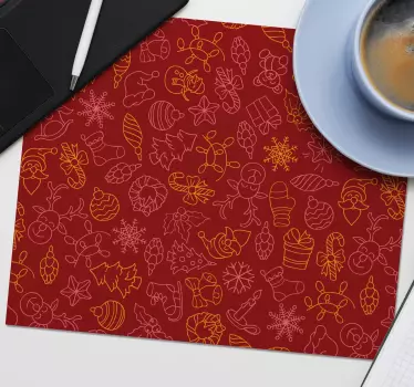 Podloga za miš božić s blagdanskim ilustracijama - TenStickers