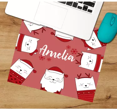 Podloga za miš božić s simpatičnim mačkama - TenStickers