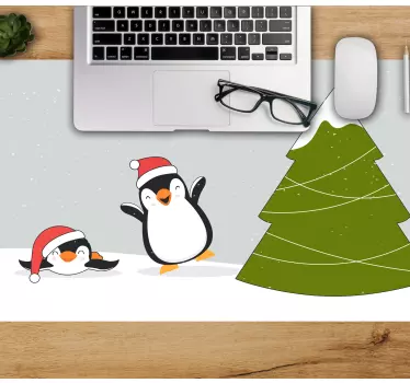 Podloga za miš božić s veselim pingvinima - TenStickers
